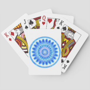 Blauw waterwiel pokerkaarten