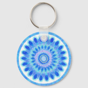 Blauw waterwiel sleutelhanger