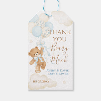 Blauw, We Kunnen Haast Niet Wachten Jongens Babyfe Cadeaulabel