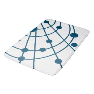 Blauw web badmat