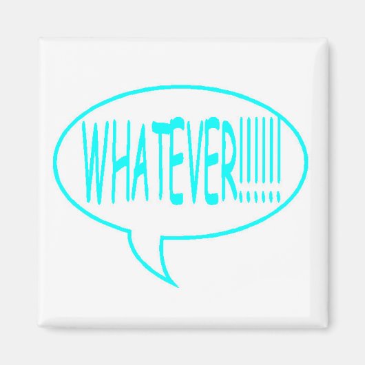 Blauw Welke Spraak Bubble Magneet (Voorkant)