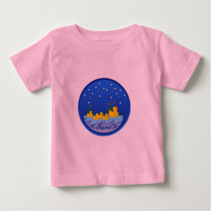 Blauw Wereldbol T-Shirt