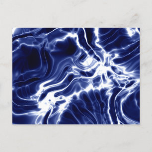 Blauw wervelend patroon briefkaart