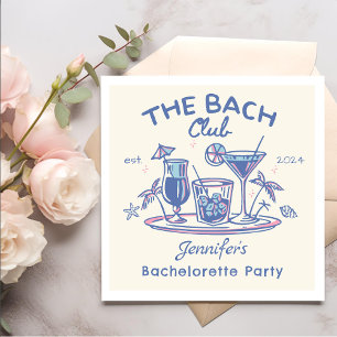 Blauw Whimsical Strand Cocktail Bachelorette Feest Servet