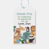 Blauw wild dier  cadeaulabel (Voorkant)