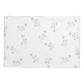 Blauw Wildbloempatroon Kussensloop (Achterkant)