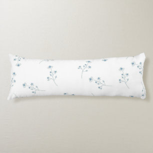 Blauw Wildbloempatroon Lichaamskussen