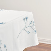 Blauw Wildbloempatroon Tafelkleed (Voorbeeld)