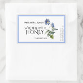 Blauw Wildflower Honing Label (datum geoogst) Aste (Tas)