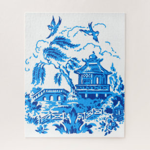 Blauw Willow Design Legpuzzel