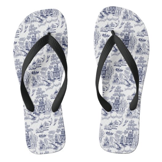 Blauw Willow Design-Teenslippers Teenslippers (Voetbed)