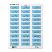 Blauw Winter Frost Bruiloft Adres Label (Full Sheet)