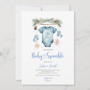 Blauw Winter Het Is Een Jongen Baby Kleren Baby Fe Kaart