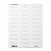 Blauw Winter Wonderland Sneeuwvlok Retouradres Etiket (Full Sheet)