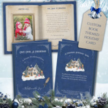 Blauw Winter Wonderland Verhaalboek Kerst Foto