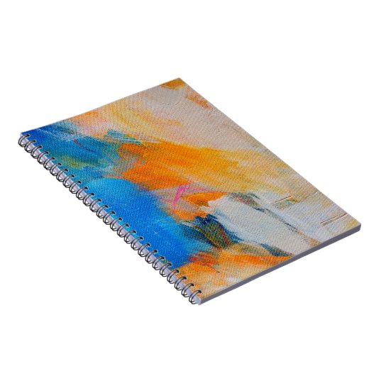 Blauw wit abstract linkboom achtergrond Spiraal Notitieboek (Rechterzijde)