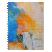 Blauw wit abstract linkboom achtergrond Spiraal Notitieboek (Voorkant)