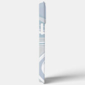 Blauw Wit Abstract Waves Inspirivi Modern Case-Mate iPhone Case (Achterkant / Rechts)