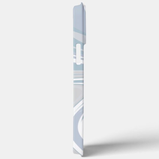 Blauw Wit Abstract Waves Inspirivi Modern Case-Mate iPhone Case (Achterkant / Rechts)