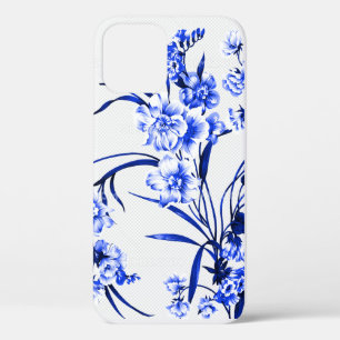 Blauw-wit afbeelding iPhone-hoesjes iPhone 12 Hoesje