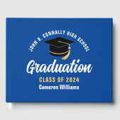 Blauw Wit Afstuderen  Graduation Party Gastenboek (Voorkant)