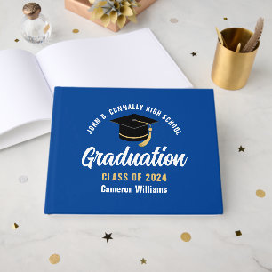 Blauw Wit Afstuderen Graduation Party Gastenboek