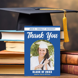 Blauw Wit Afstuderen Photo Arch Afstuderen Bedankkaart