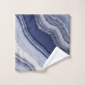 Blauw Wit Agaat Marmer Bad Handdoek (Wasdoekje)