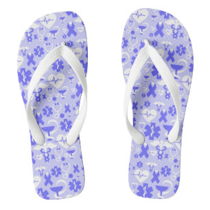 Blauw wit apotheek element patroon teenslippers