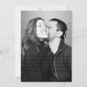 Blauw wit, automatisch opslaan Datum platte fotoka Save The Date (Achterkant)