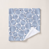 Blauw wit bad handdoek (Wasdoekje)