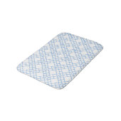 Blauw-wit bamboe rooster badmat (Gekanteld)