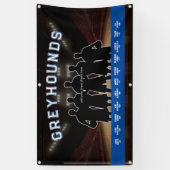 Blauw-Wit Basketbal Banner Sportteam (Verticaal)