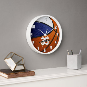 Blauw Wit Basketbal kinder Sportkamer Decor