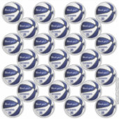 Blauw wit basketbal partij dank u set van 25 sticker (Voorkant)