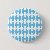 Blauw-wit Bavaria Rhombus vlag Patroon Ronde Button 5,7 Cm (Voorkant)
