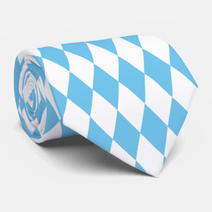 Blauw-wit Bavaria Rhombus vlag Patroon Stropdas