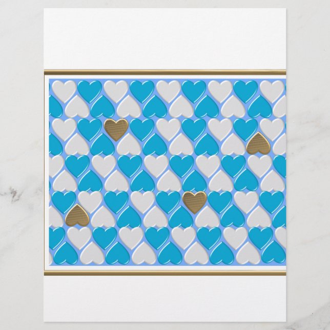 Blauw, wit Beiers patroon. (Voorkant)