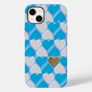 Blauw, wit Beiers patroon. Case-Mate iPhone 14 Plus Hoesje