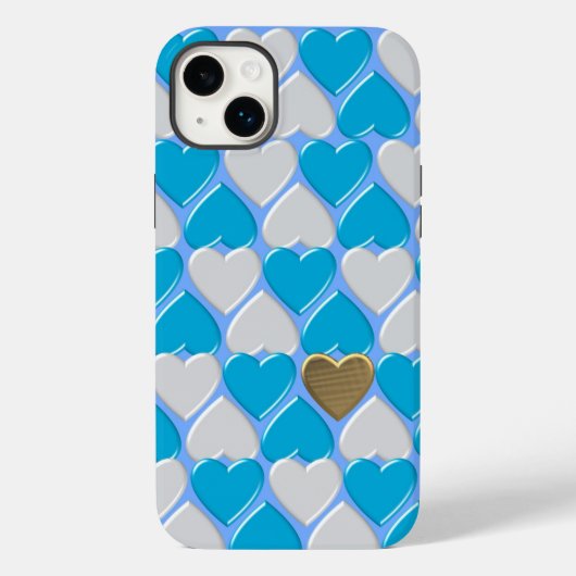 Blauw, wit Beiers patroon. Case-Mate iPhone Case (Achterkant)