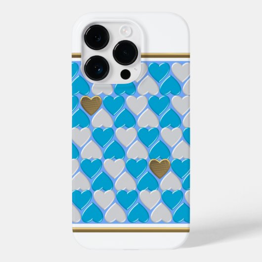 Blauw, wit Beiers patroon. Case-Mate iPhone Case (Achterkant)