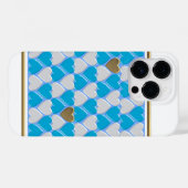 Blauw, wit Beiers patroon. Case-Mate iPhone Case (Achterkant (horizontaal))