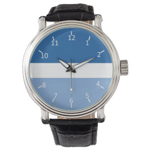 blauw wit blauw horloge