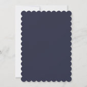 Blauw Wit Bloemen 60ste Schulpvormige Verjaardag Kaart (Achterkant)