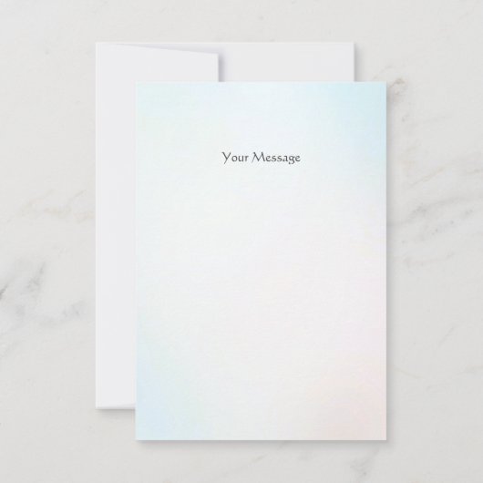 Blauw Wit Bloemen Vaas Dank u kaart (Achterkant)