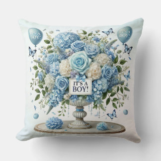Blauw Wit Bloemen Vaas Sierkussen