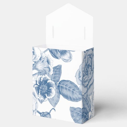 Blauw Wit Bloemenfeest Favoriet Box Bedankdoosjes (Geopend)