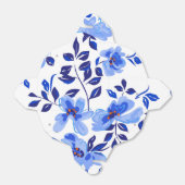 Blauw & Wit Bloemengunst/Geschenkdoos Bedankdoosjes (Uitgevouwen)