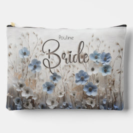  blauw/wit bloementuin bruid etui