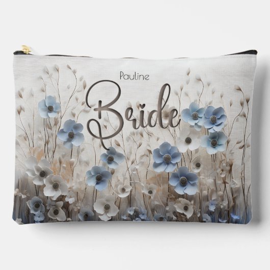  blauw/wit bloementuin bruid etui (Voorkant)